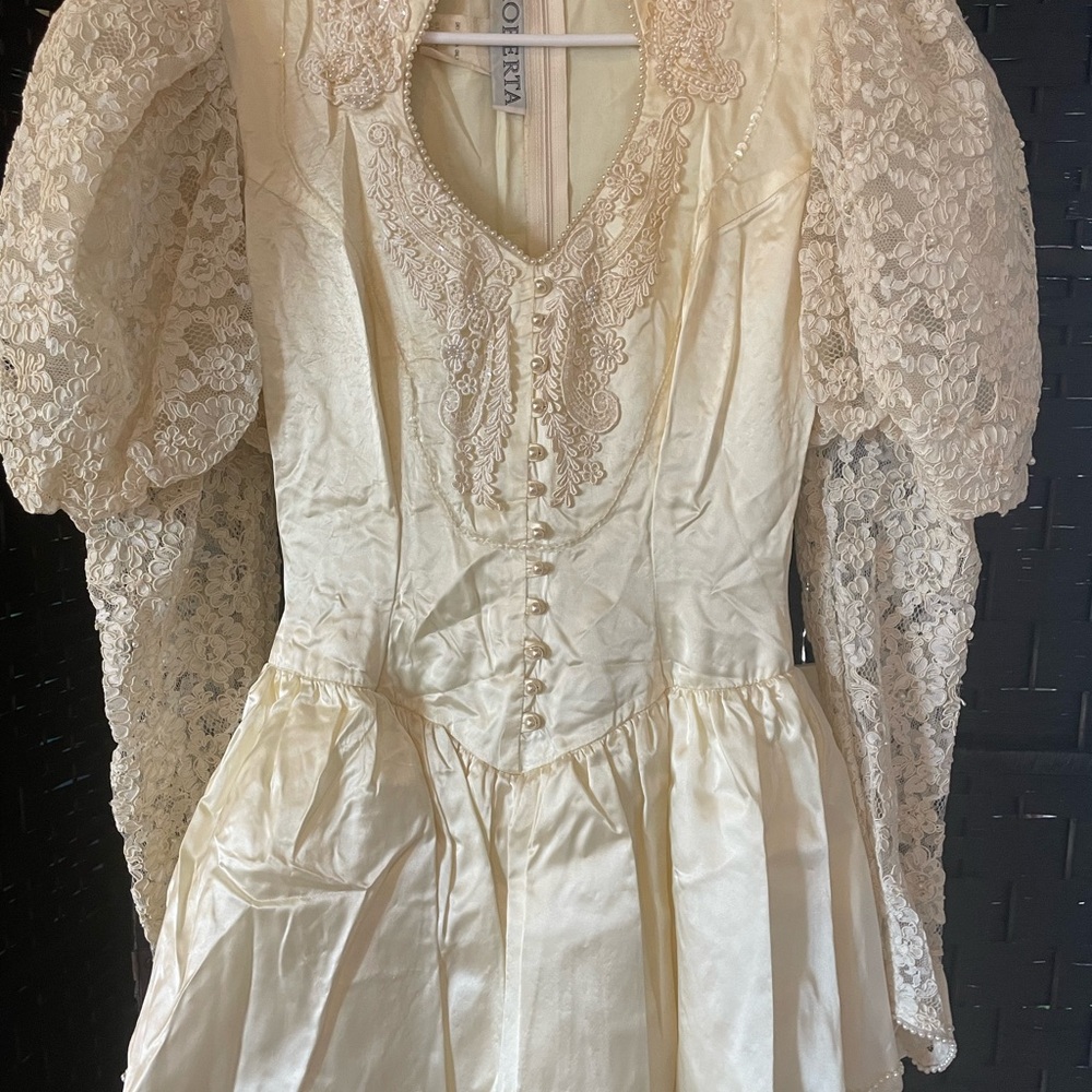 Roberta Bridal Cream Lace Gown
